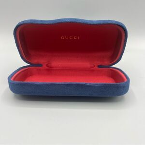Gucci Blue Velvet Clamshell Sunglass Case